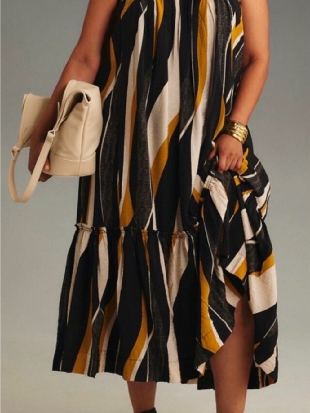 Anthropologie Striped Waistless Midi/Maxi Dress